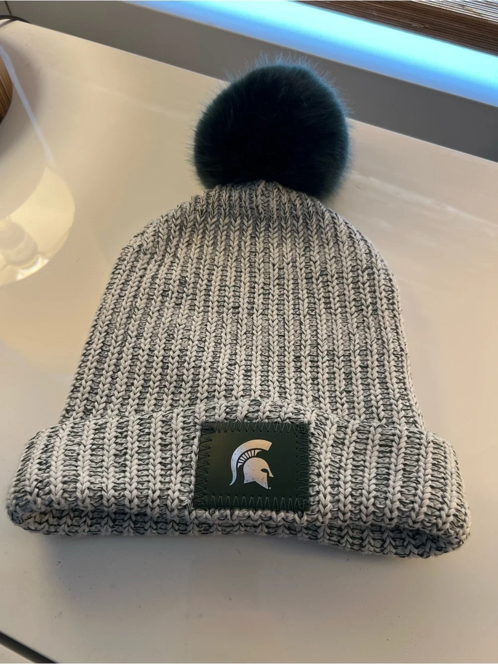 Love Your Melon MI State Pom Beanie